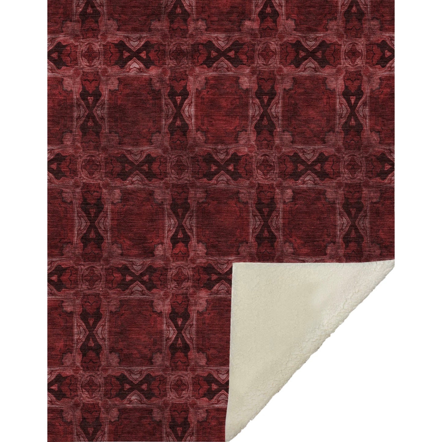 Addison Rugs Panel Red Washable Indoor-Outdoor Rug