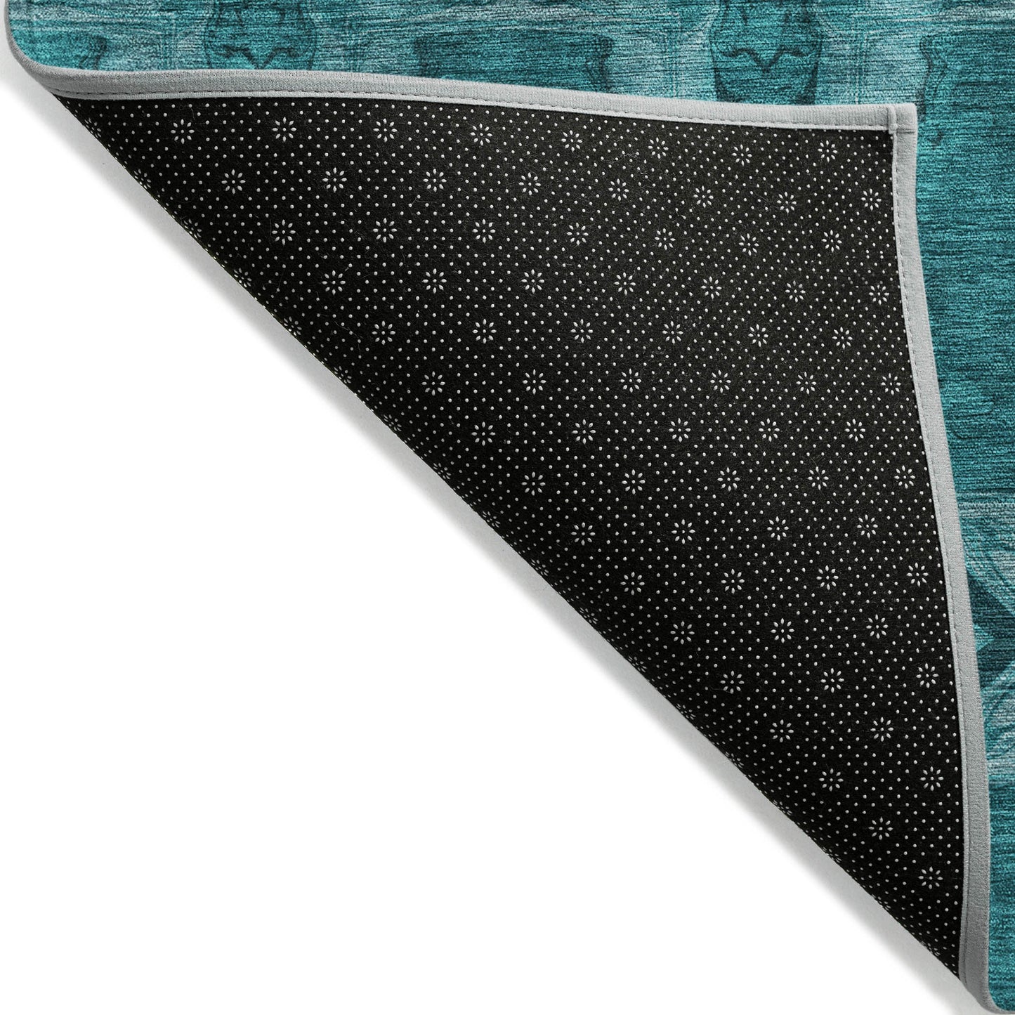 Addison Rugs Panel Teal Washable Indoor-Outdoor Rug