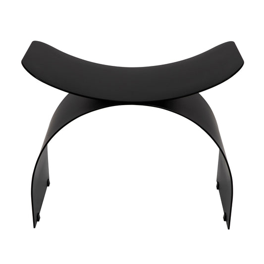 Papillon Stool, Black Steel-Poufs and Stools-Noir-Sideboards and Things