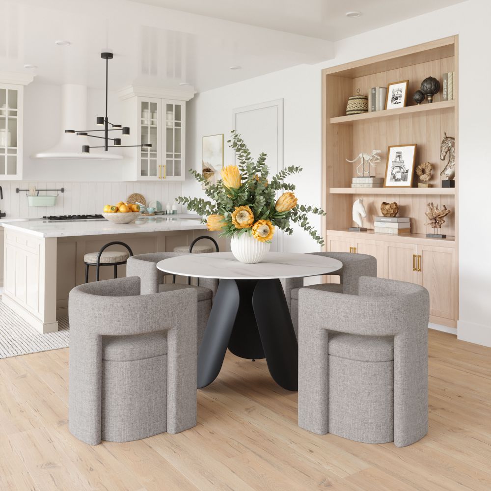 Zuo Modern Papua Grey Performance Fabric Dining Chair