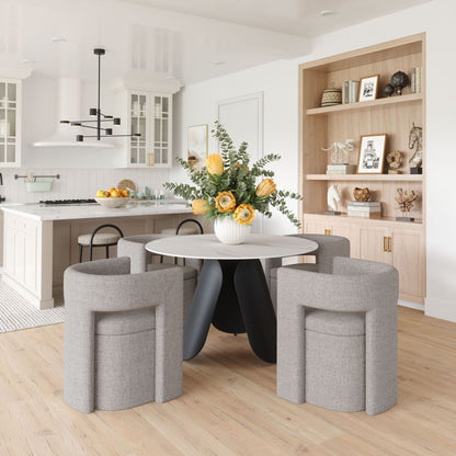 Zuo Modern Papua Grey Performance Fabric Dining Chair
