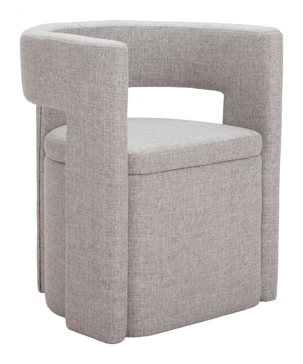 Zuo Modern Papua Grey Performance Fabric Dining Chair