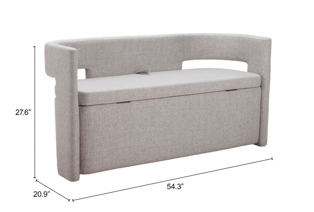 Zuo Modern Papua Performance Fabric Storage Bedroom Bench