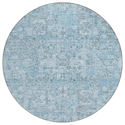 Addison Rugs Parallel Bands Blue Washable Indoor-Outdoor Rug
