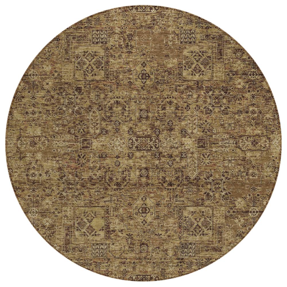 Addison Rugs Parallel Bands Brown Washable Indoor-Outdoor Rug