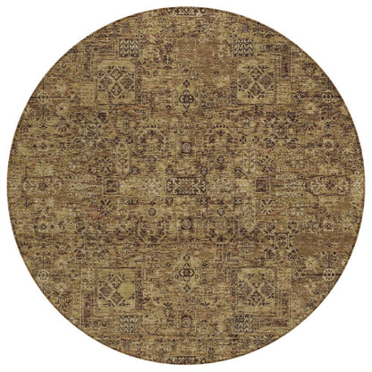 Addison Rugs Parallel Bands Brown Washable Indoor-Outdoor Rug