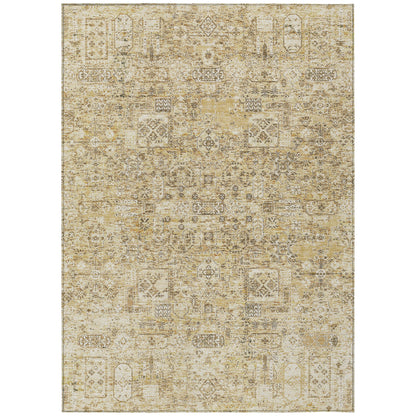 Addison Rugs Parallel Bands Gold Washable Indoor-Outdoor Rug
