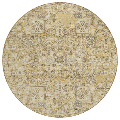 Addison Rugs Parallel Bands Gold Washable Indoor-Outdoor Rug