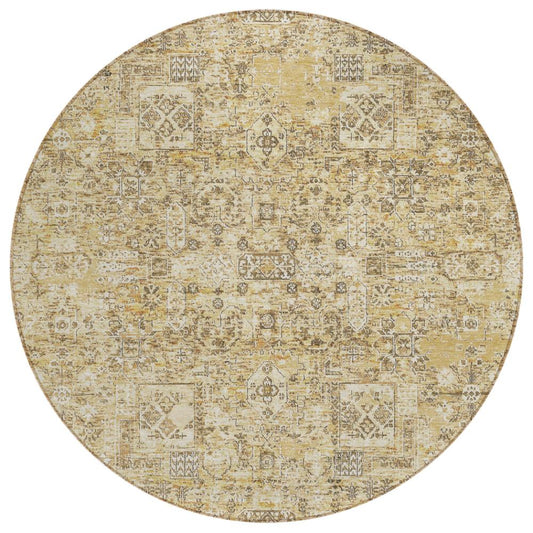 Addison Rugs Parallel Bands Gold Washable Indoor-Outdoor Rug