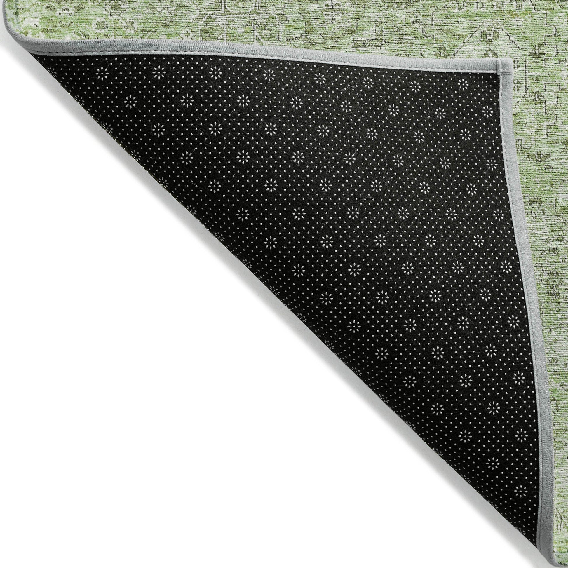 Addison Rugs Parallel Bands Green Washable Indoor-Outdoor Rug