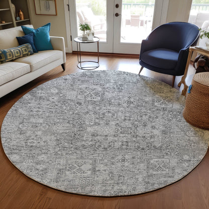Addison Rugs Parallel Bands Grey Washable Indoor-Outdoor Rug