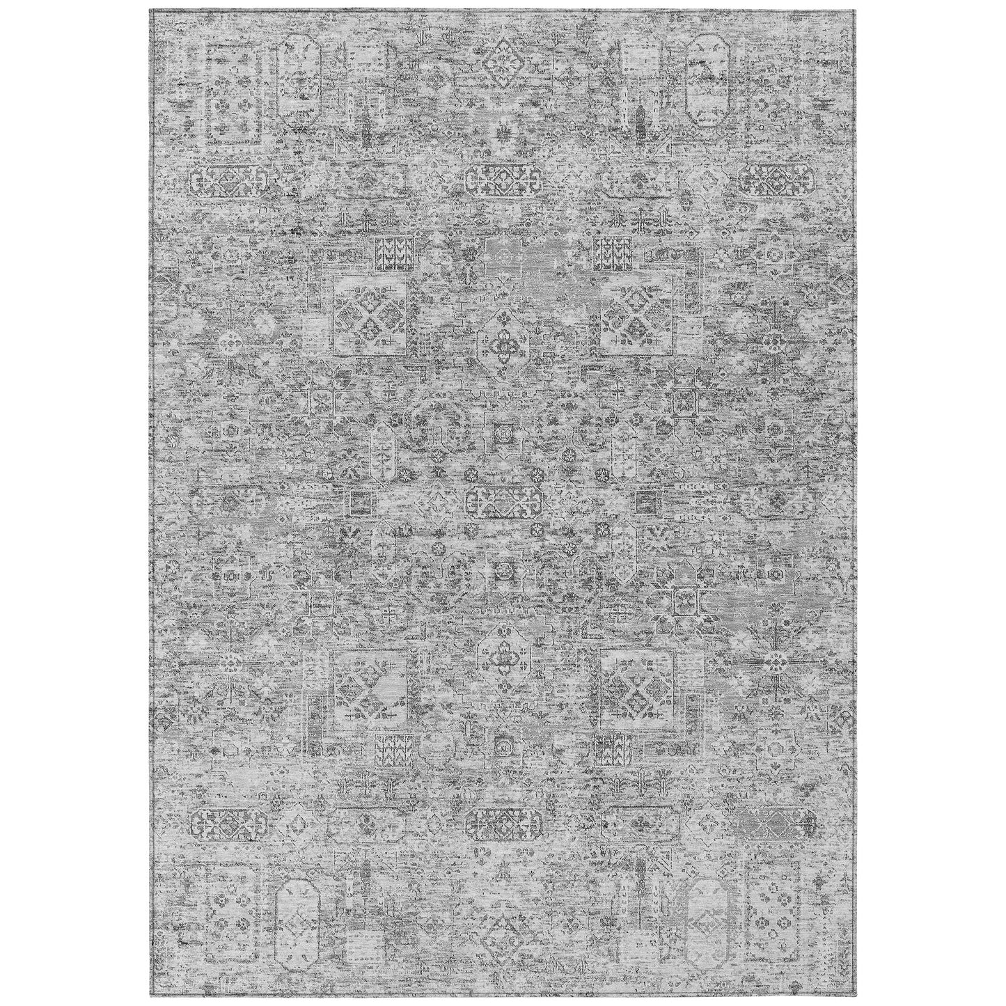 Addison Rugs Parallel Bands Grey Washable Indoor-Outdoor Rug