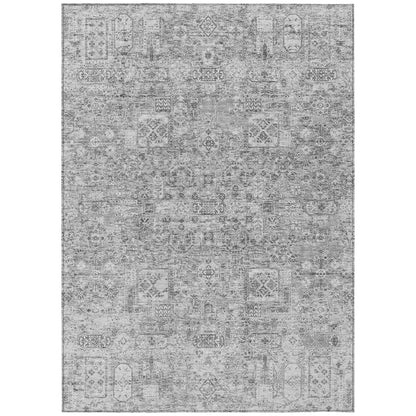 Addison Rugs Parallel Bands Grey Washable Indoor-Outdoor Rug