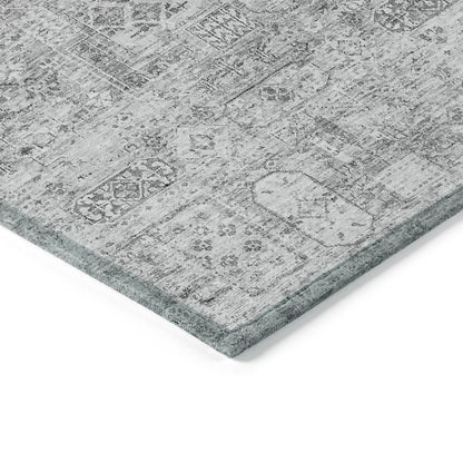 Addison Rugs Parallel Bands Grey Washable Indoor-Outdoor Rug
