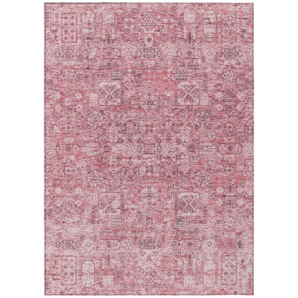 Addison Rugs Parallel Bands Pink Washable Indoor-Outdoor Rug