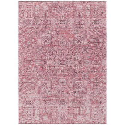 Addison Rugs Parallel Bands Pink Washable Indoor-Outdoor Rug