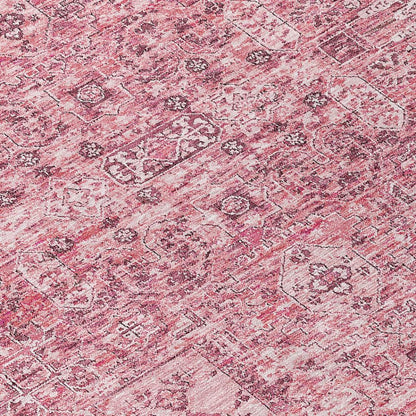 Addison Rugs Parallel Bands Pink Washable Indoor-Outdoor Rug