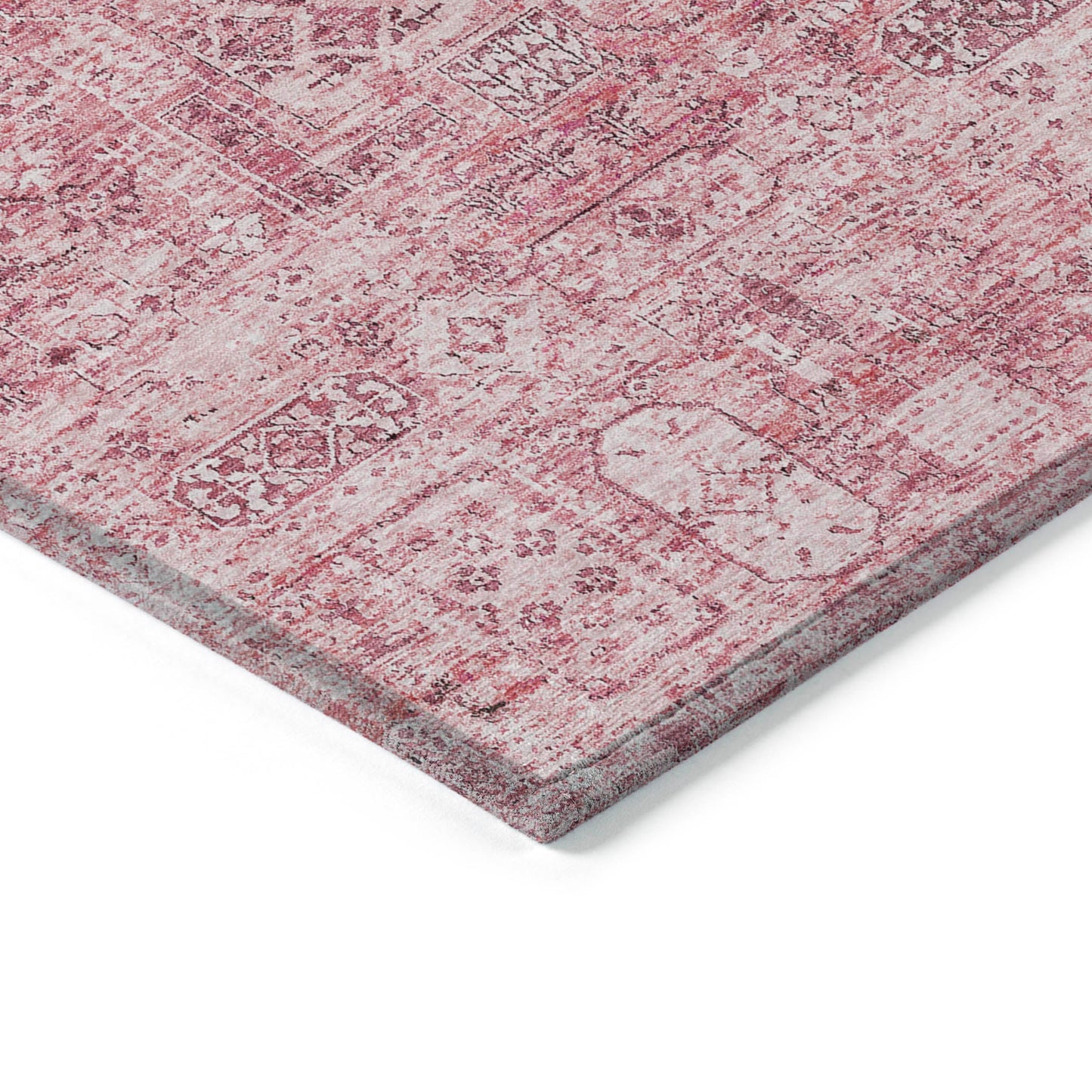 Addison Rugs Parallel Bands Pink Washable Indoor-Outdoor Rug