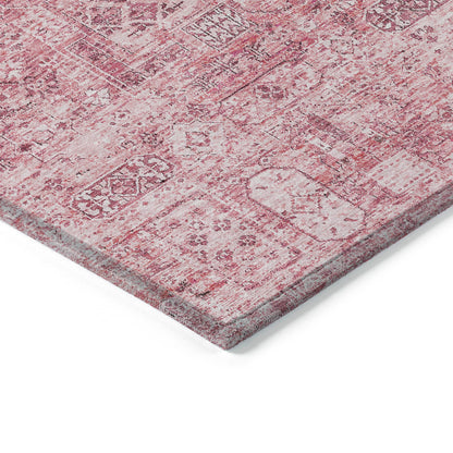 Addison Rugs Parallel Bands Pink Washable Indoor-Outdoor Rug