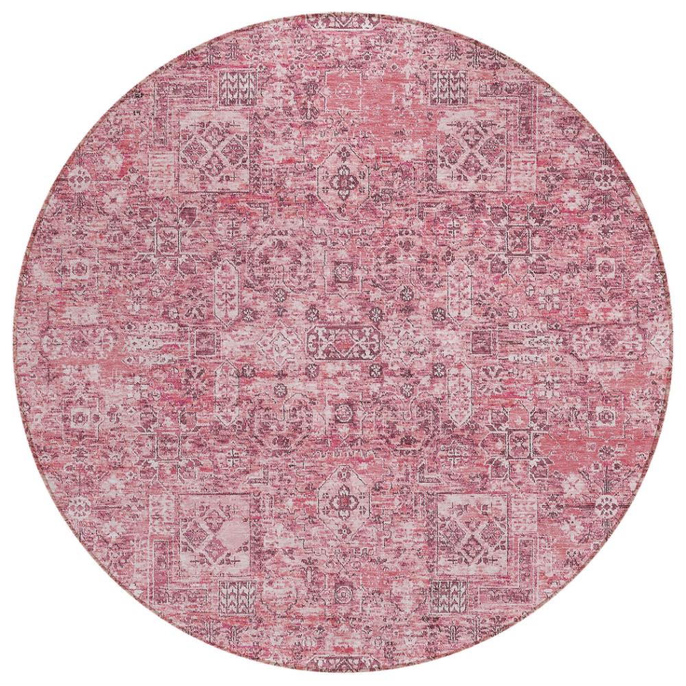 Addison Rugs Parallel Bands Pink Washable Indoor-Outdoor Rug