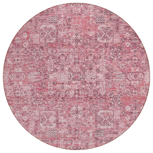 Addison Rugs Parallel Bands Pink Washable Indoor-Outdoor Rug
