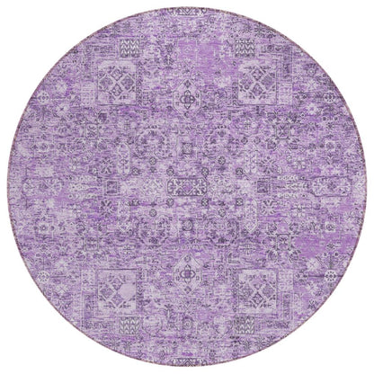 Addison Rugs Parallel Bands Purple Washable Indoor-Outdoor Rug