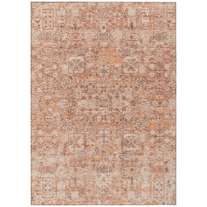 Addison Rugs Parallel Bands Salmon Washable Indoor-Outdoor Rug