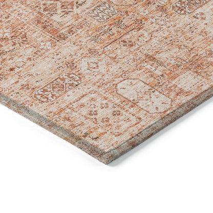 Addison Rugs Parallel Bands Salmon Washable Indoor-Outdoor Rug
