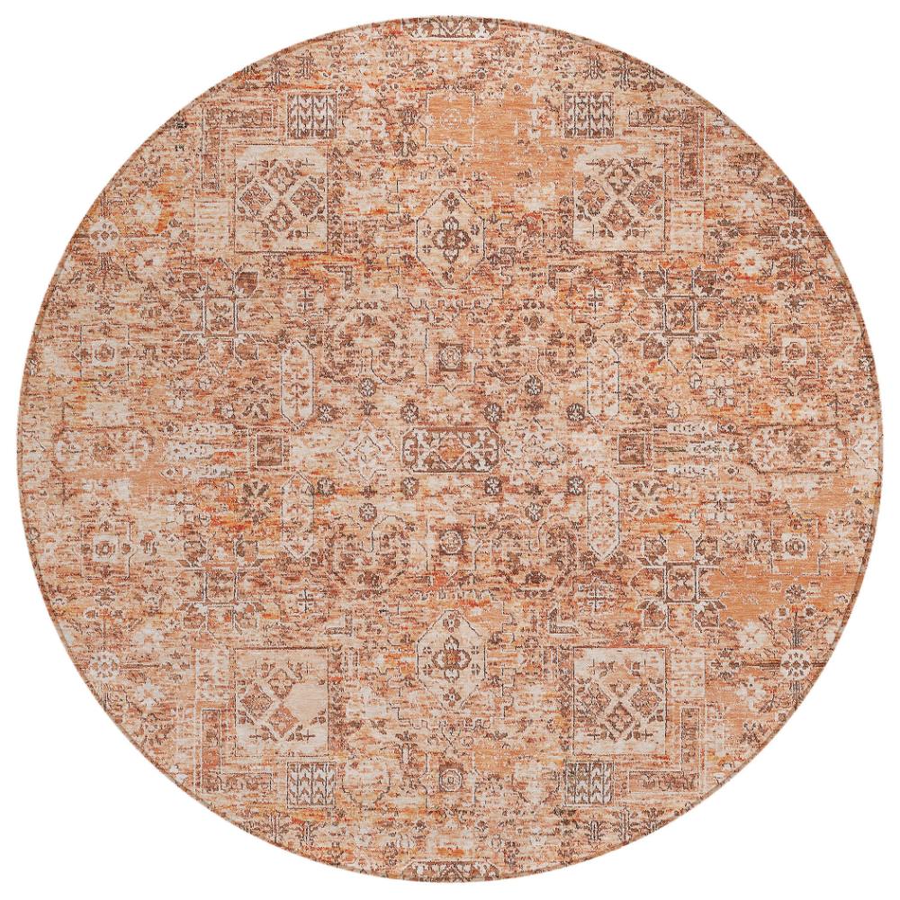 Addison Rugs Parallel Bands Salmon Washable Indoor-Outdoor Rug