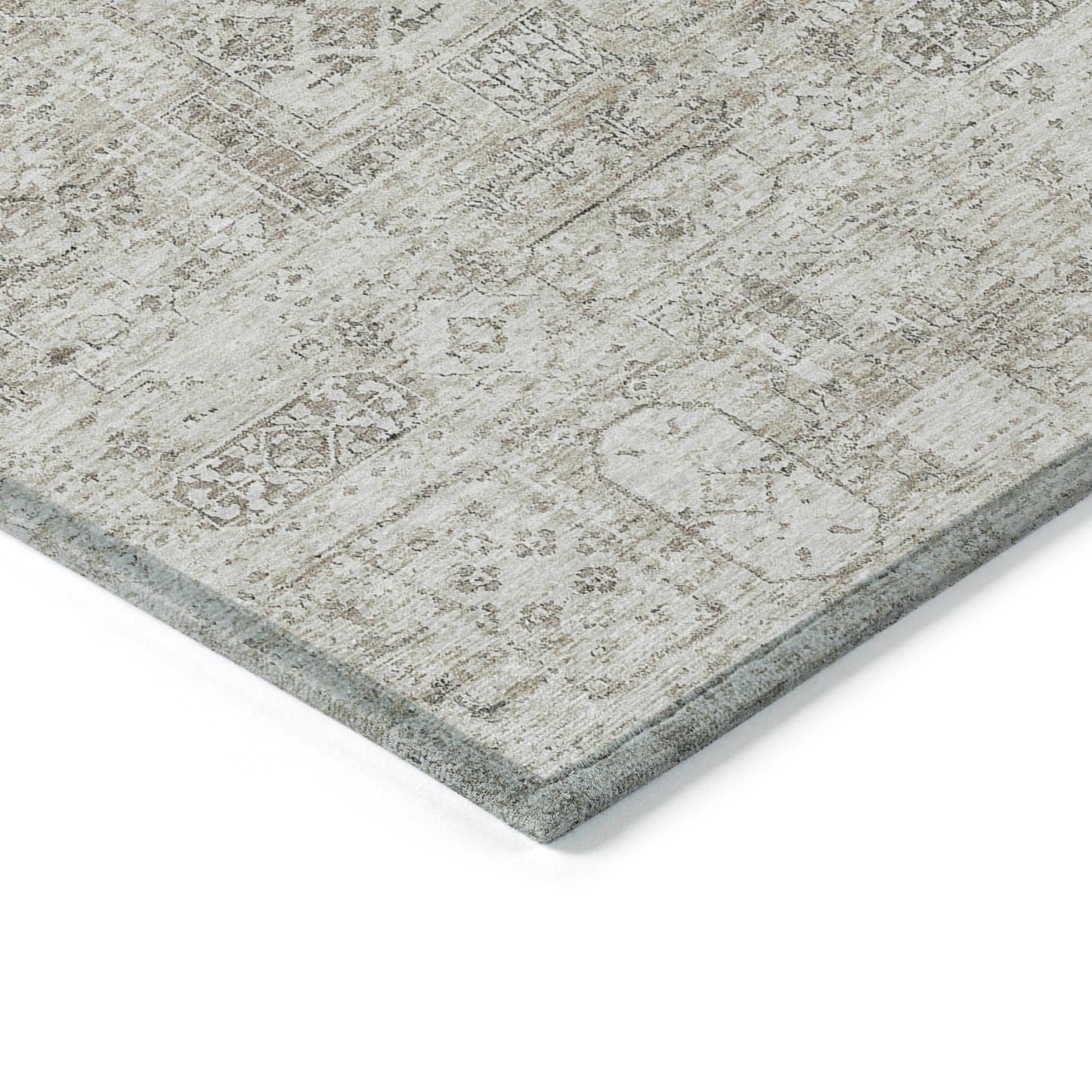 Addison Rugs Parallel Bands Taupe Washable Indoor-Outdoor Rug