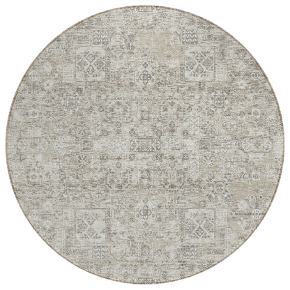 Addison Rugs Parallel Bands Taupe Washable Indoor-Outdoor Rug