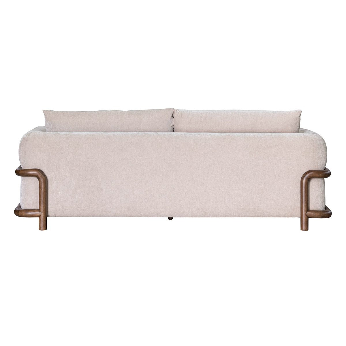 LH Home Parallel Beige Fabric Sofa