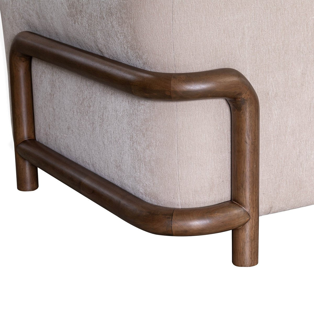 LH Home Parallel Beige Fabric Sofa