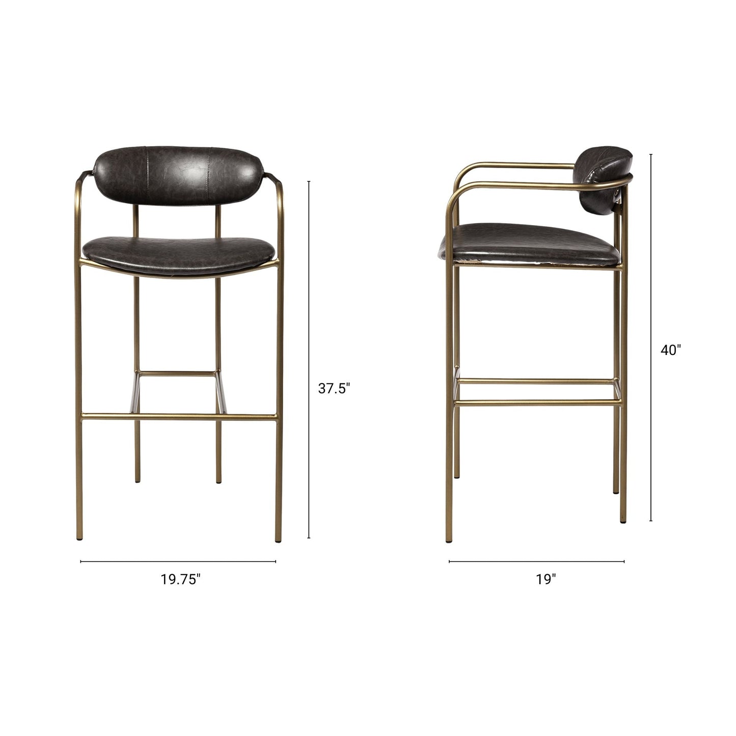 Parker Faux Leather Barstool