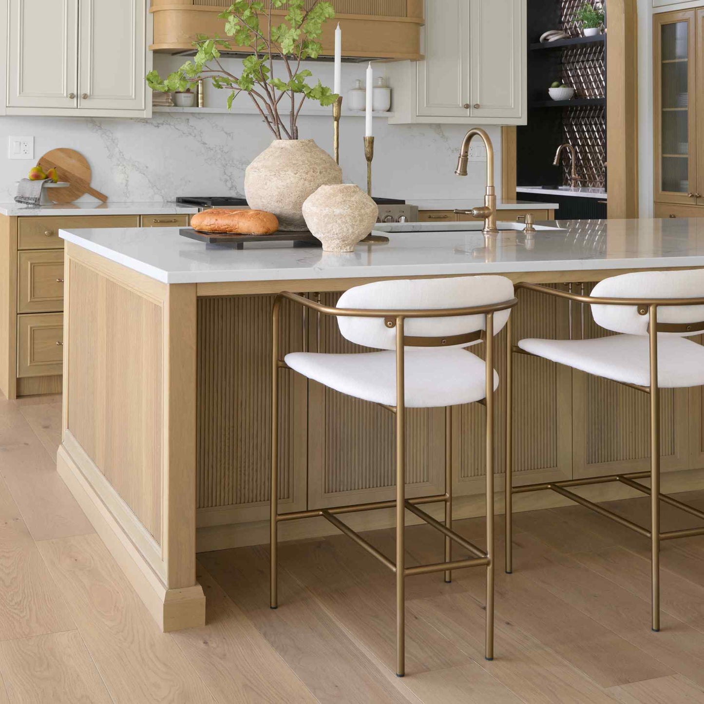Mercana Parker Leather Seat Counter Stool 2PC