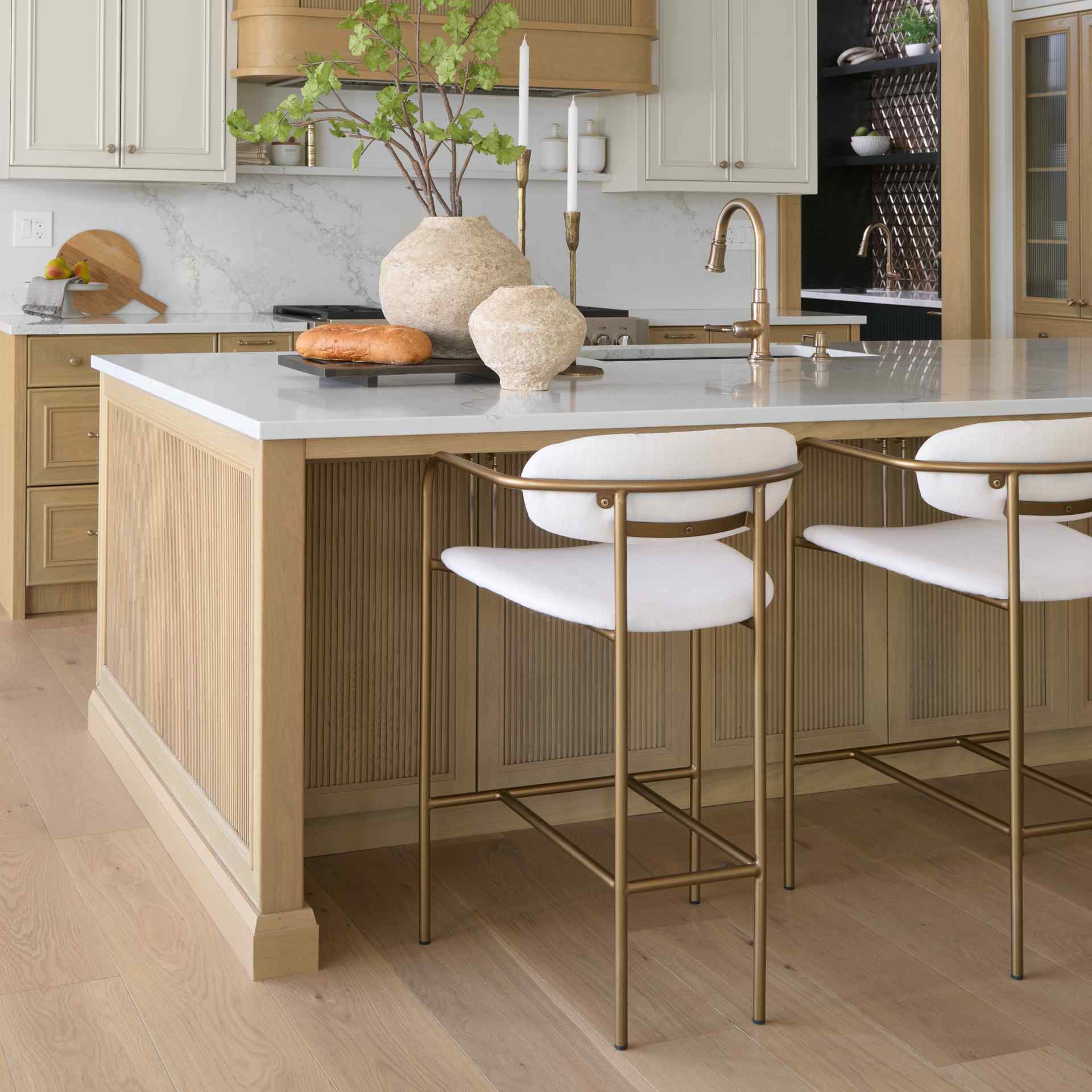 Mercana Parker Leather Seat Counter Stool 2PC