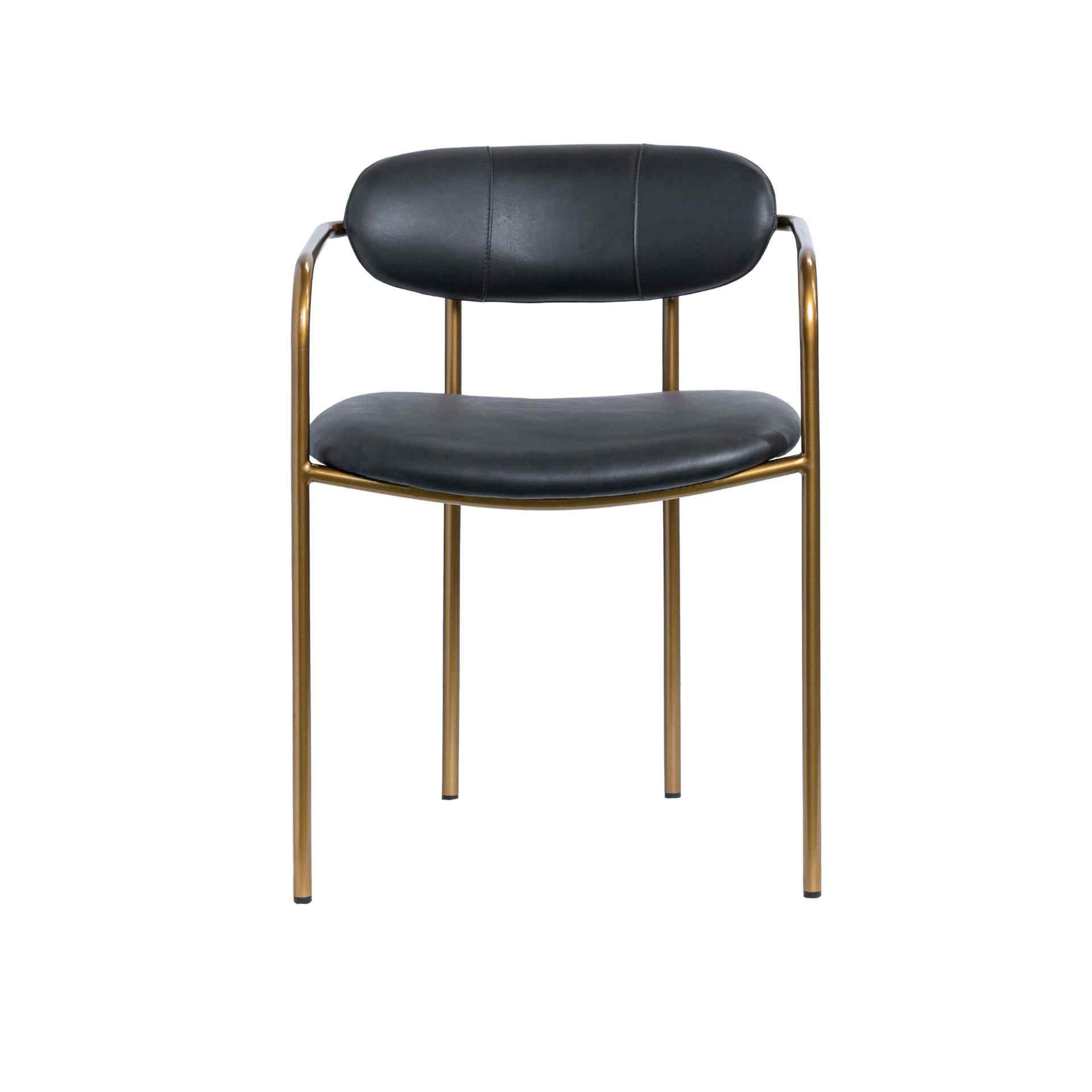 Mercana Parker Antique Leather Seat Dining Chair 2PC