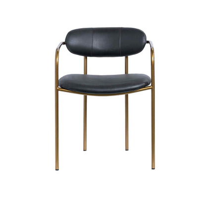 Mercana Parker Antique Leather Seat Dining Chair 2PC