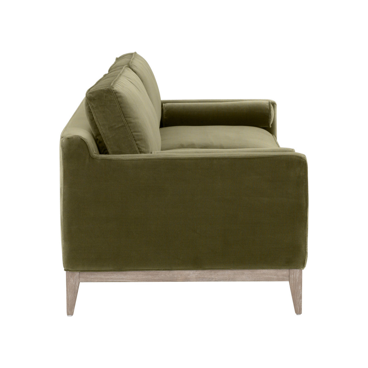 Essentials For Living 86" Parker Post Wood Olive Modern Sofa