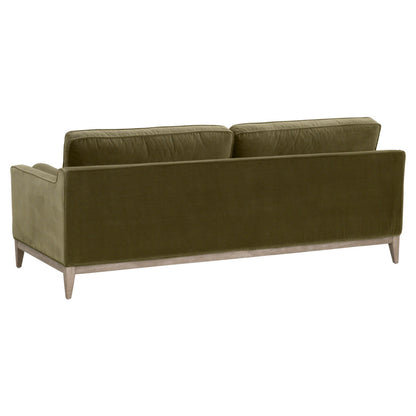 Essentials For Living 86" Parker Post Wood Olive Modern Sofa