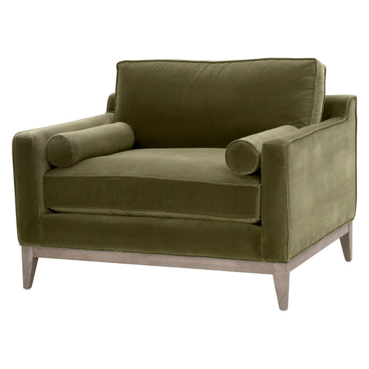 Essentials For Living Parker Post Wood Olive Modern Sofa Chair