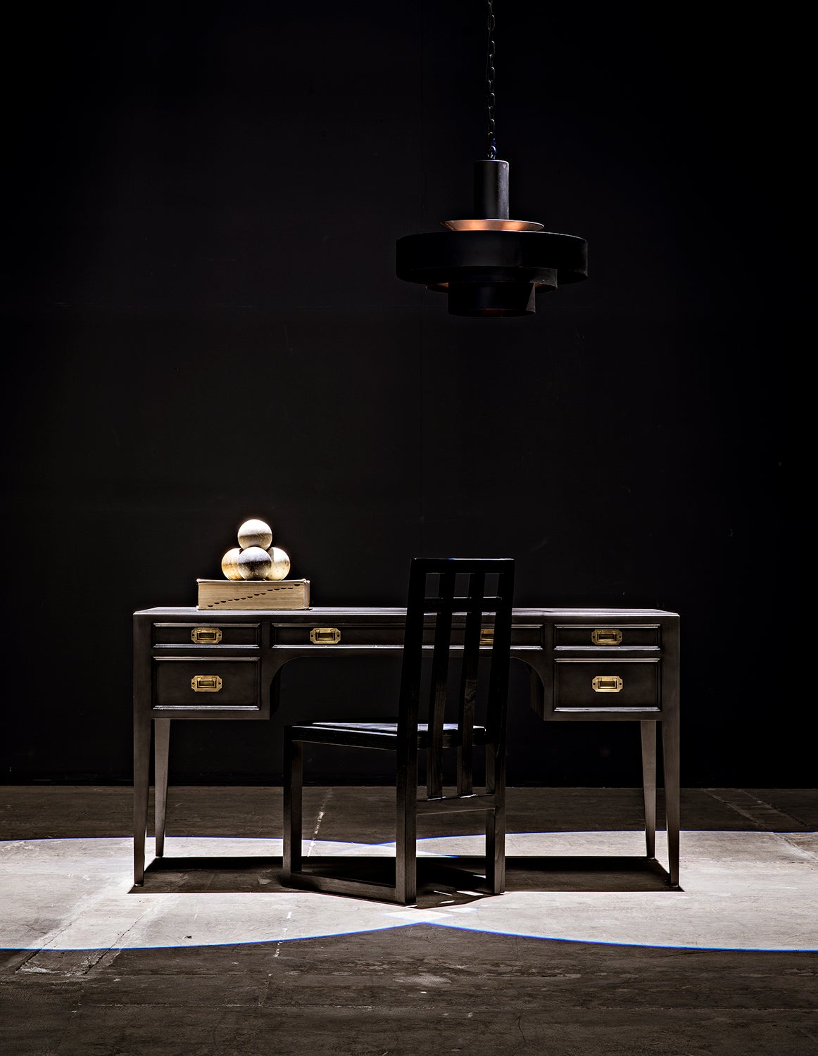 Parlor Black Steel Pendant-Pendants-Noir-Sideboards and Things