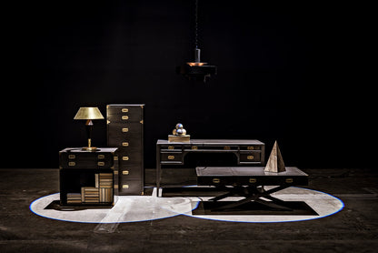 Parlor Black Steel Pendant-Pendants-Noir-Sideboards and Things