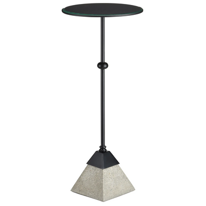 Parna Concrete Accent Table-Side Tables-Currey & Co-Sideboards and Things