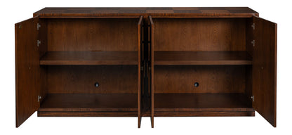 Sarreid Parquet Four Doors Wood Sideboard