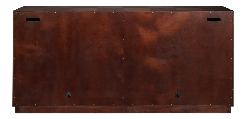Sarreid Parquet Four Doors Wood Sideboard