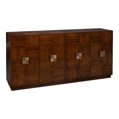 Sarreid Parquet Four Doors Wood Sideboard