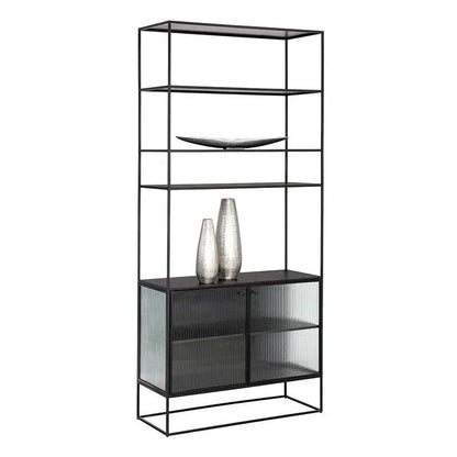 Parsons Fluted Glass Door Etagere-Etageres-SUNPAN-LOOMLAN
