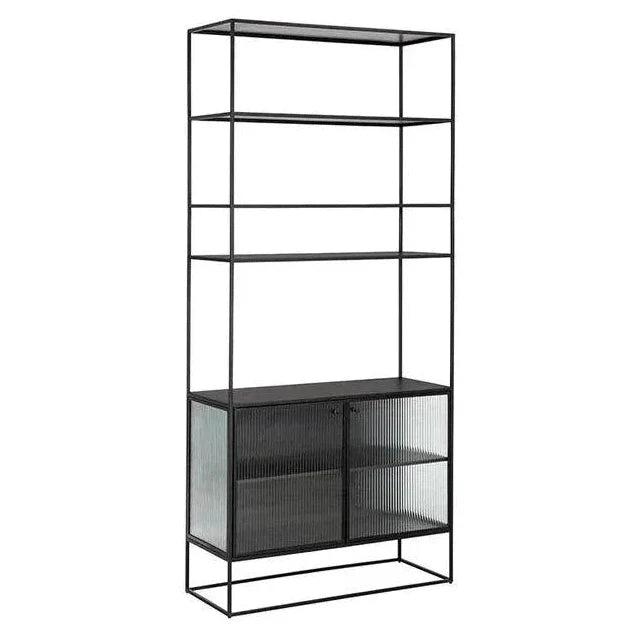 Parsons Fluted Glass Door Etagere-Etageres-SUNPAN-LOOMLAN