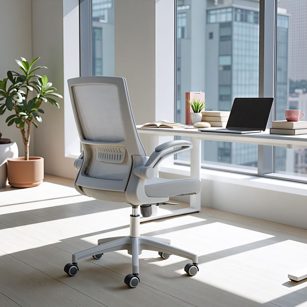 Zuo Modern Pater Grey Mesh Fabric Office Chair